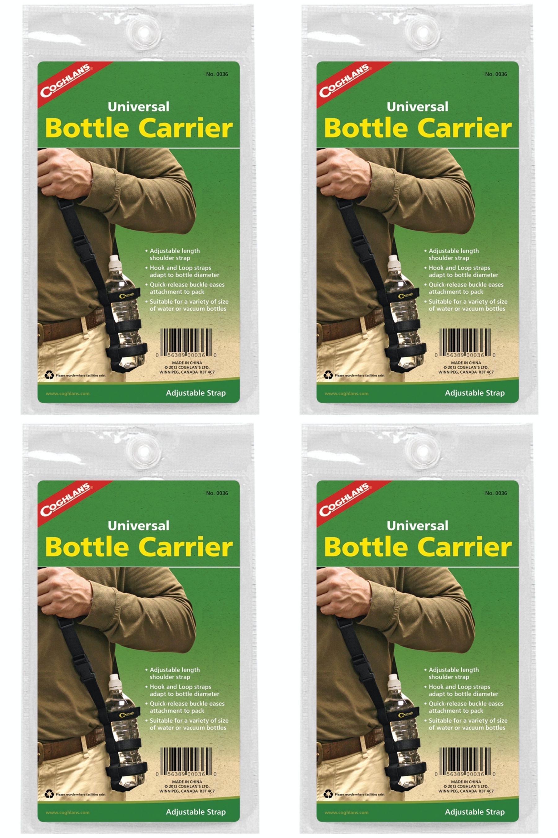 Coghlan’s Universal Bottle Carrier w/ Adjustable Strap (4-Pack)