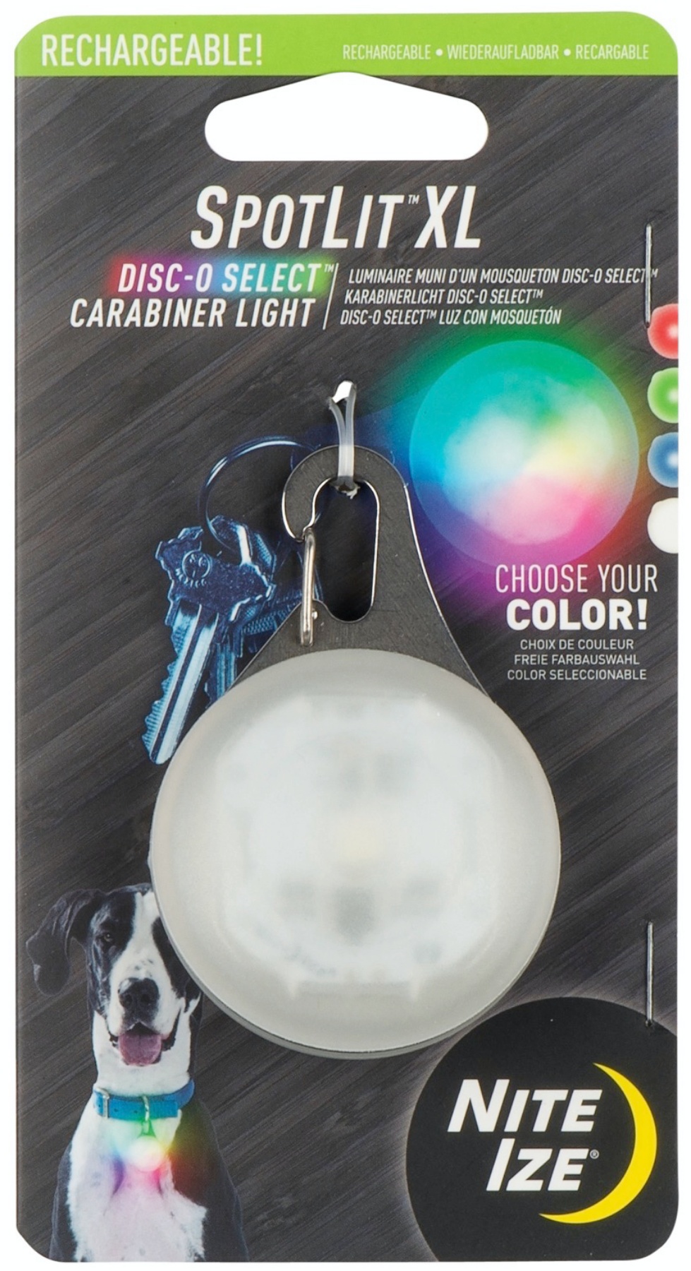 Nite Ize SpotLit XL Rechargeable Carabiner Light – Disc-O Select