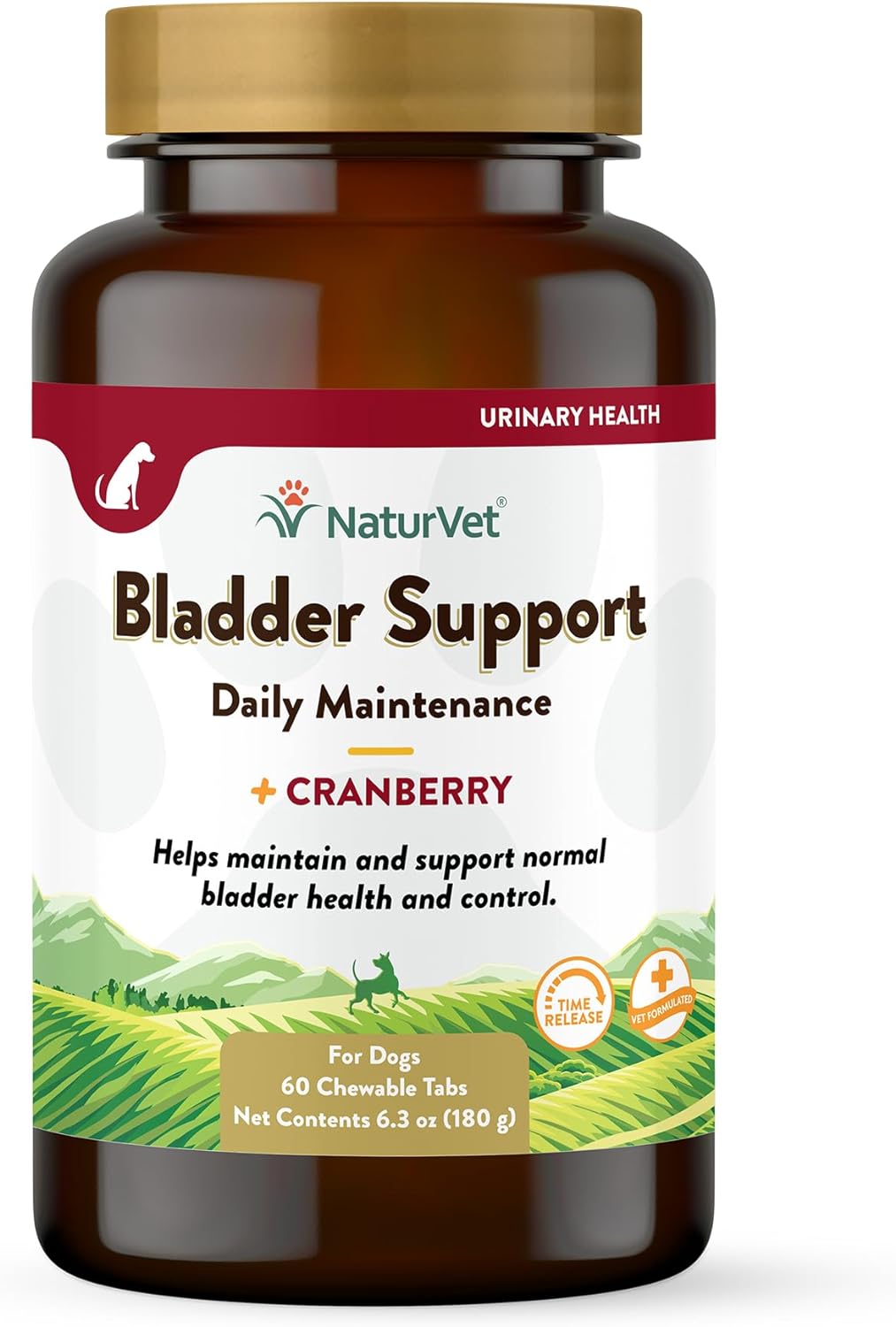 NaturVet Senior Dog Natural BLADDER SUPPORT with Cranberry 60 Tablets